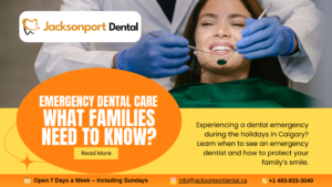 Experiencing a dental emergency during the holidays in Calgary? Learn when to see an emergency dentist and how to protect your family’s smile.