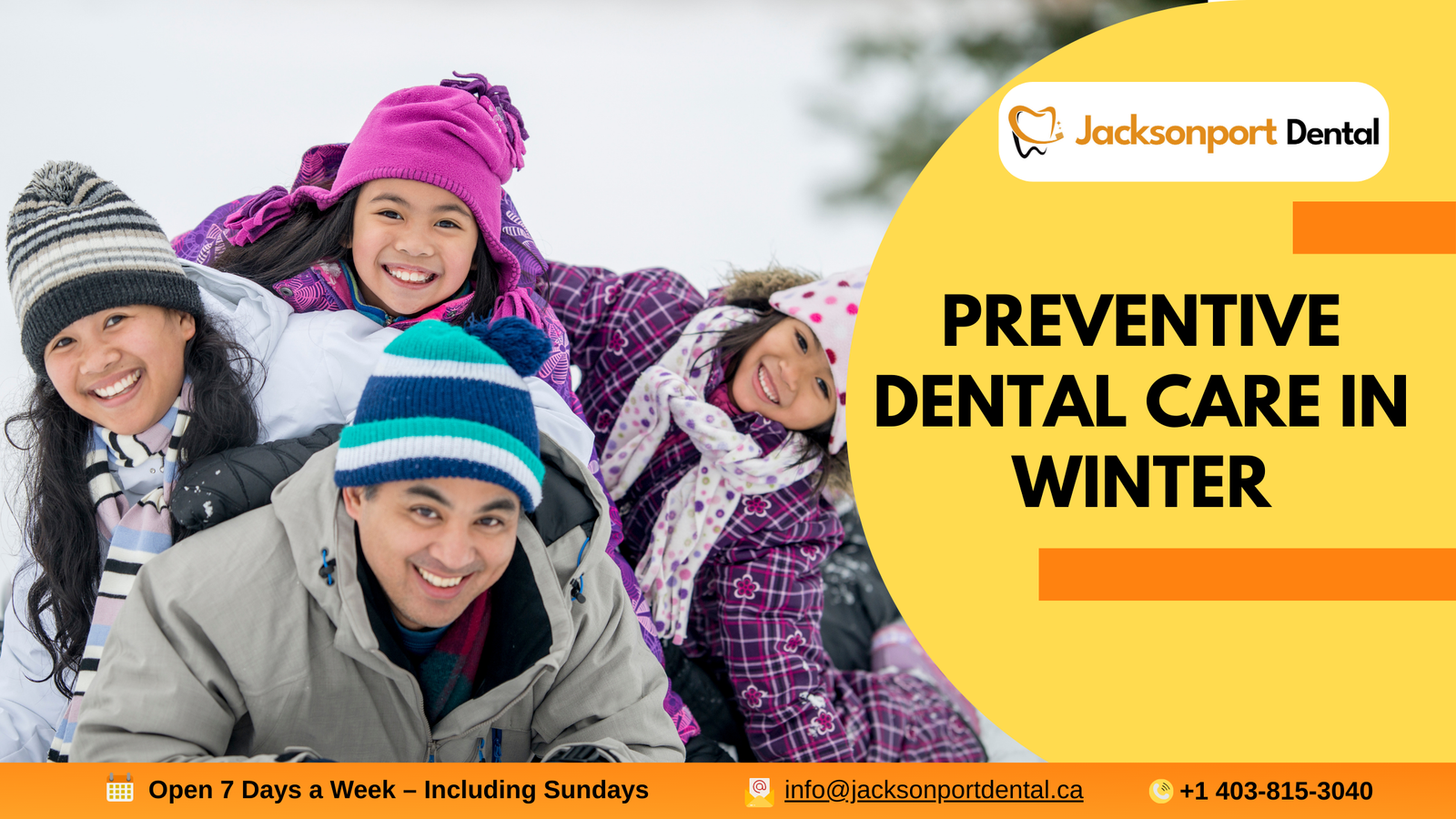 Cold Calgary winters can increase tooth sensitivity, cavities, and gum issues. Learn why preventive dental cleanings matter in winter and how Jacksonport Dental in NE Calgary helps protect your smile.