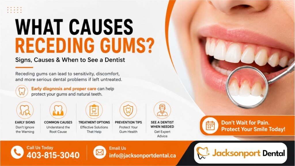 Receding gums Calgary – signs, causes and treatment options
